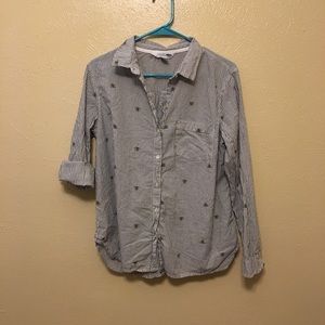 Stripe+Bee Old Navy Button Down